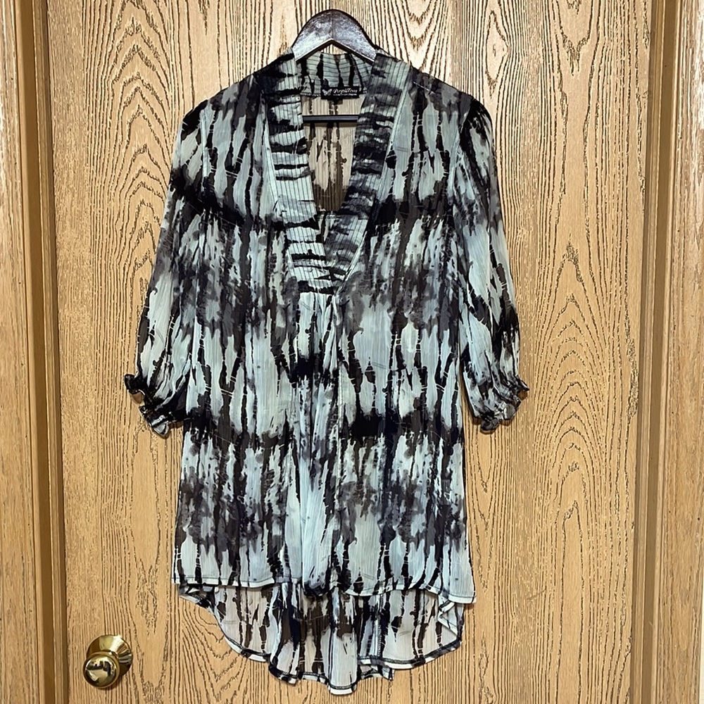 [papillon] Sheer Tie Dye Tunic